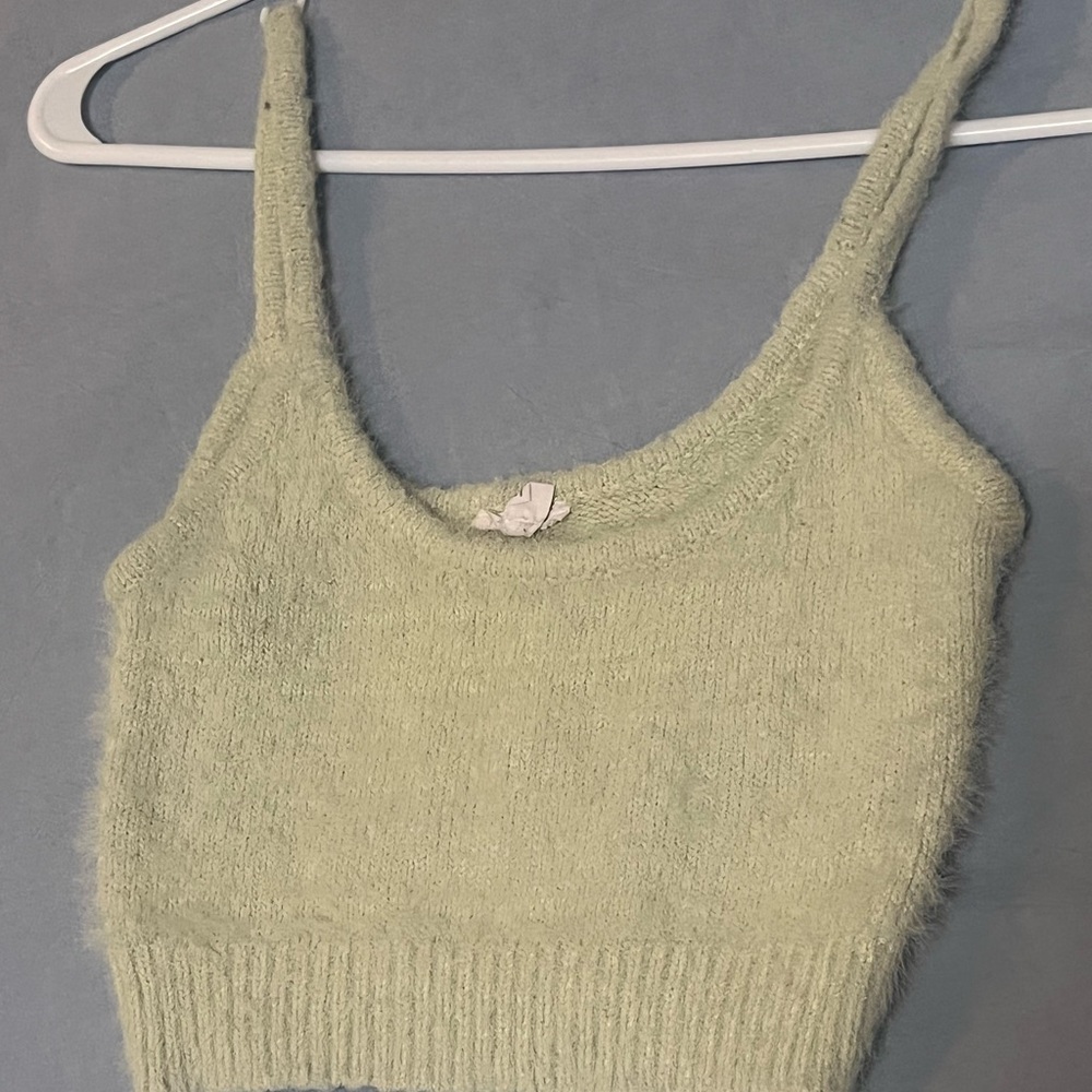 Women's Green Knit Tank Top